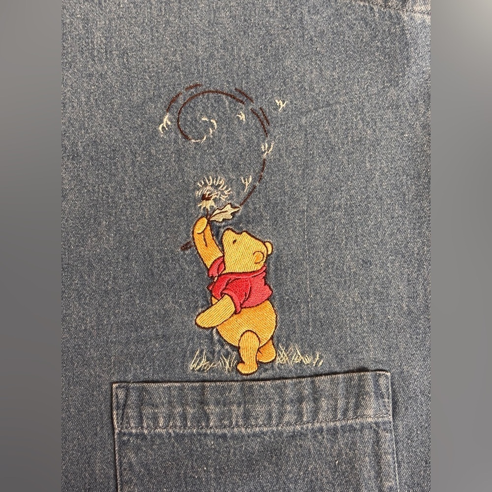 Vintage Winnie The Pooh & Tigger Denim Jumper Dress No Size Tag - Picture 6 of 8